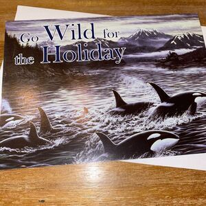 Defenders Wildlife Go wild for the Holiday‎ Orca Animal Christmas Greeting Card